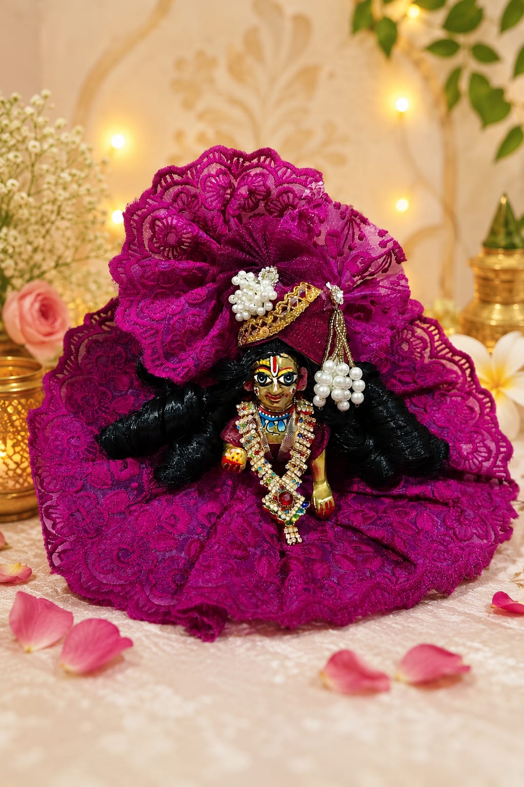 Magenta Lace Poshak